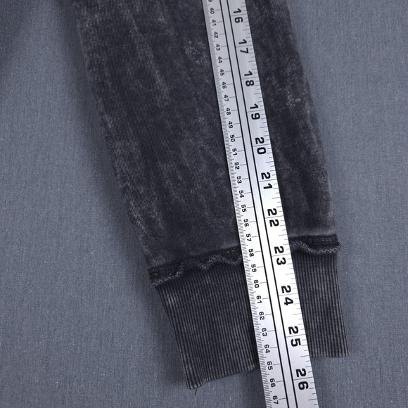 True Religion Distressed Hoodie‎ Mens Medium Gray Pullover Sweatshirt Grunge Y2K - Picture 9 of 12